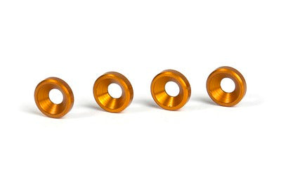 ALU COUNTERSUNK SHIM - ORANGE (4) - RC Hobby Product