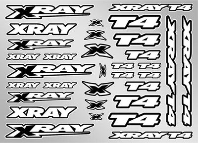 XRAY T4 STICKER FOR BODY - WHITE - RC Hobby Product