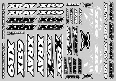 XRAY XB9 STICKER FOR BODY - WHITE - RC Hobby Product