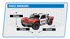 CORALLY SHIROI XP6 ROLLER SHORT COURSE TRUCK RTR - RED