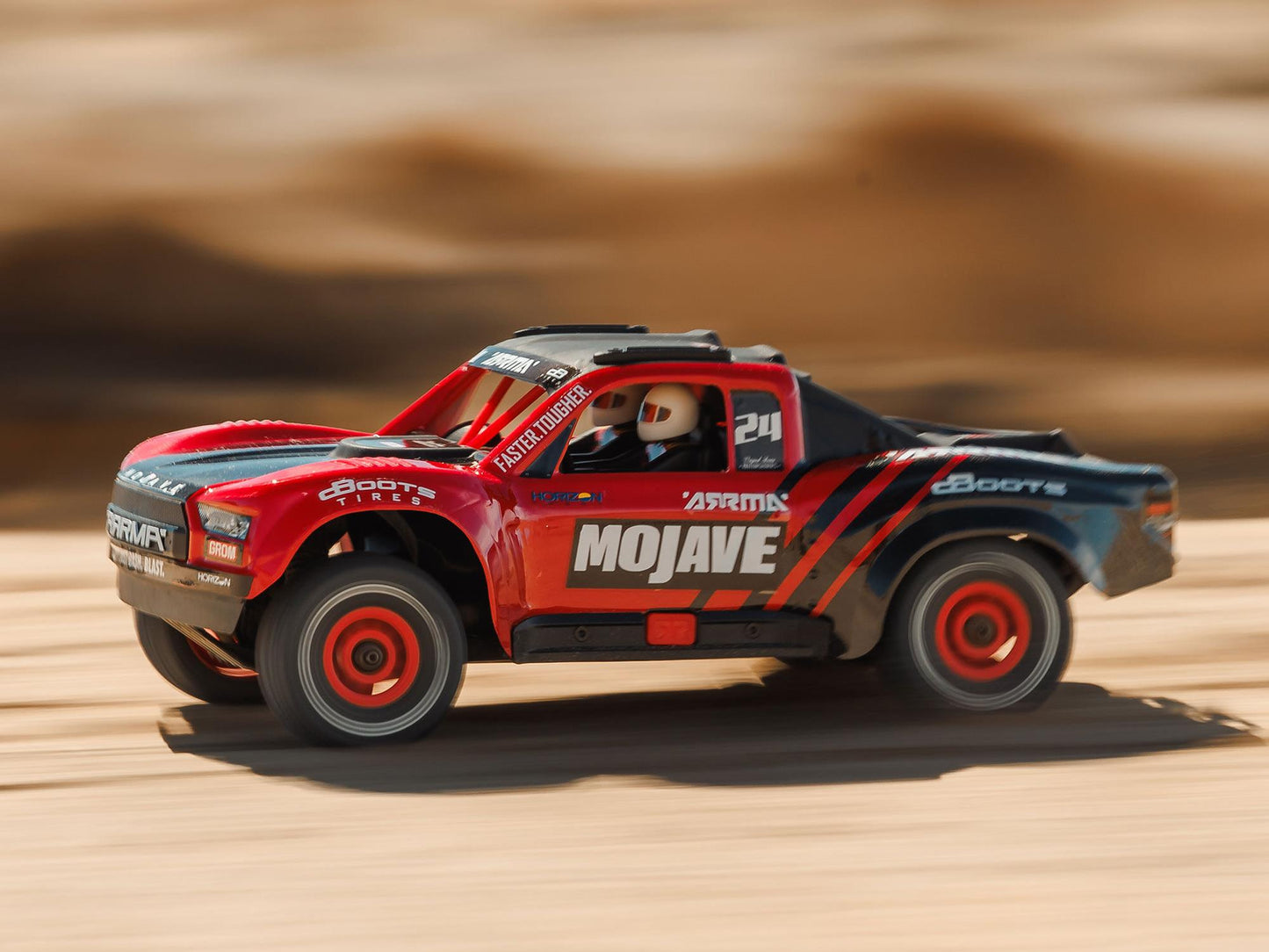 1/16 MOJAVE GROM MEGA 4X4 DT with Battery & Charger Red