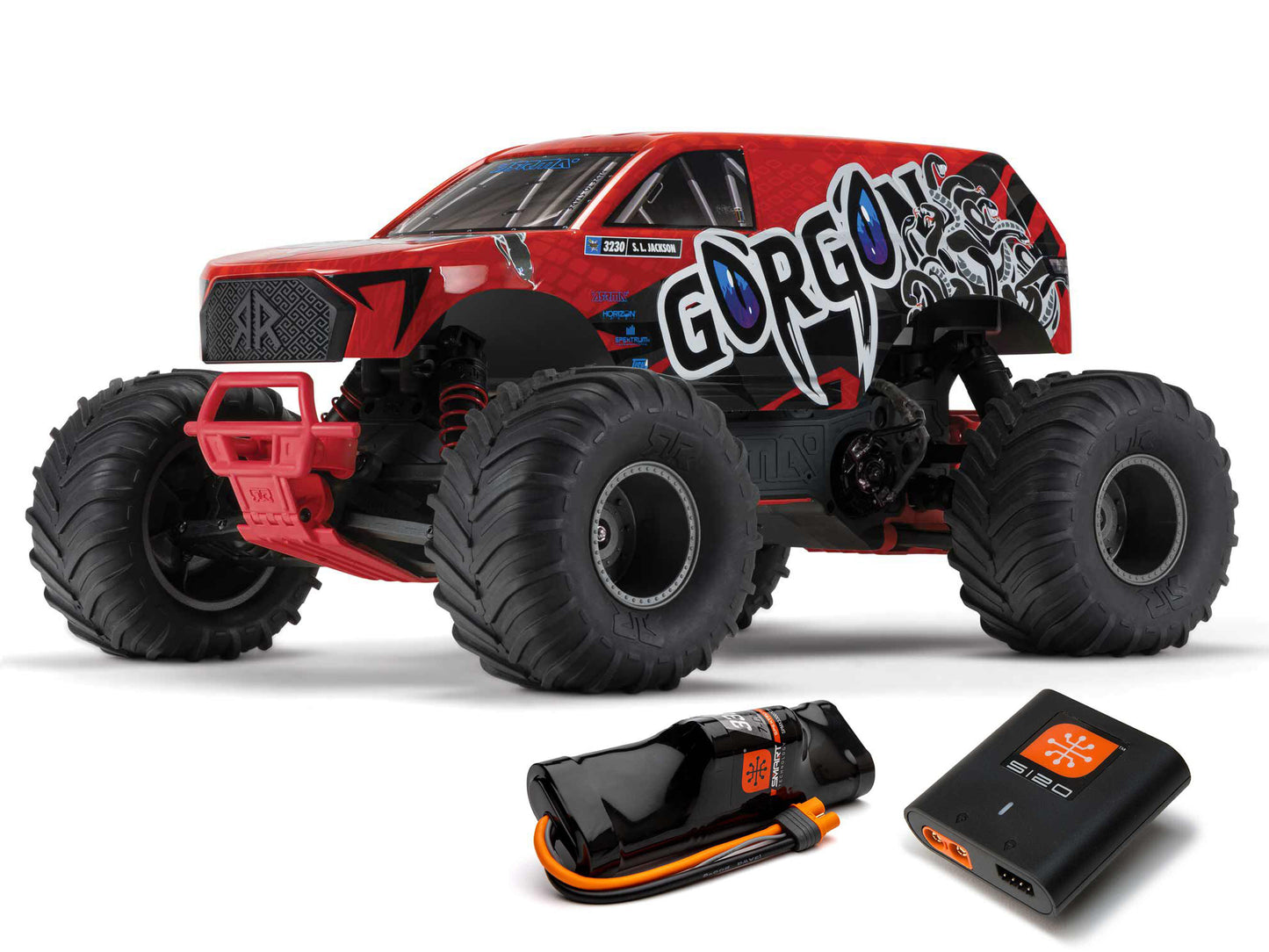 1/10 GORGON MEGA 550 2WD MT with Battery & Charger Red