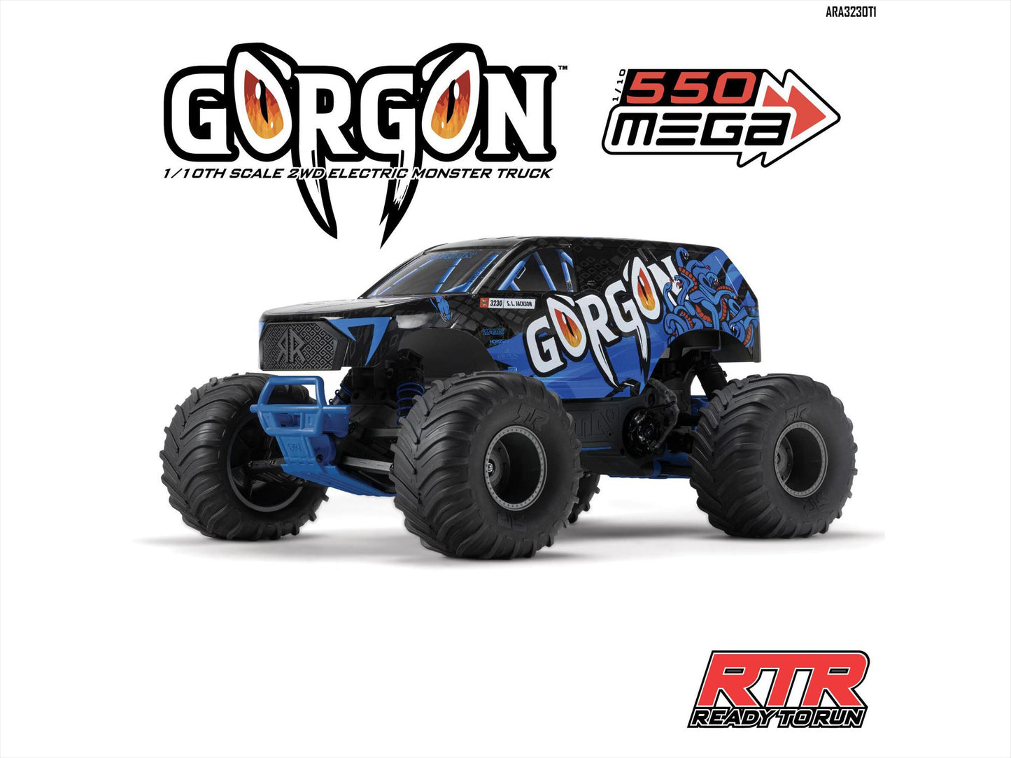 1/10 GORGON MEGA 550 2WD MT (no Battery/Charger) Blue