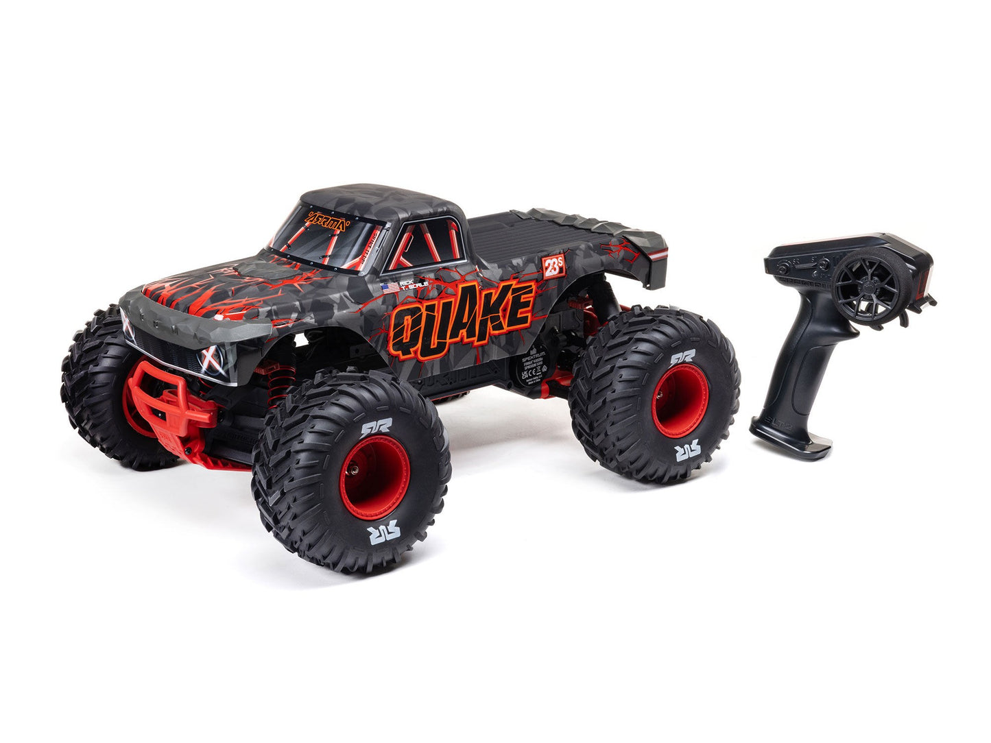 1/10 QUAKE 223S DSC 2WD RTR Brushless Monster Truck, Red