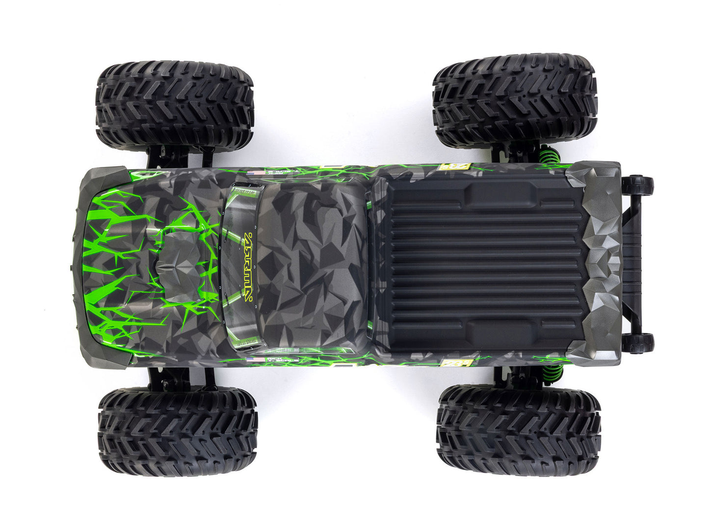 1/10 QUAKE 223S DSC 2WD RTR Brushless Monster Truck, Green