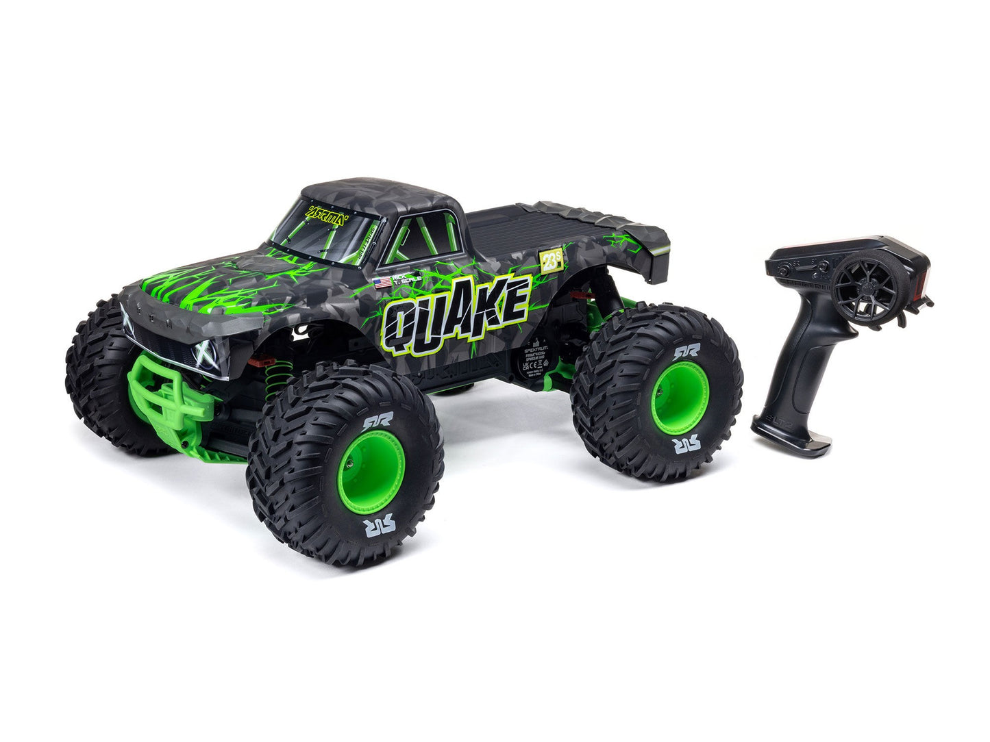 1/10 QUAKE 223S DSC 2WD RTR Brushless Monster Truck, Green