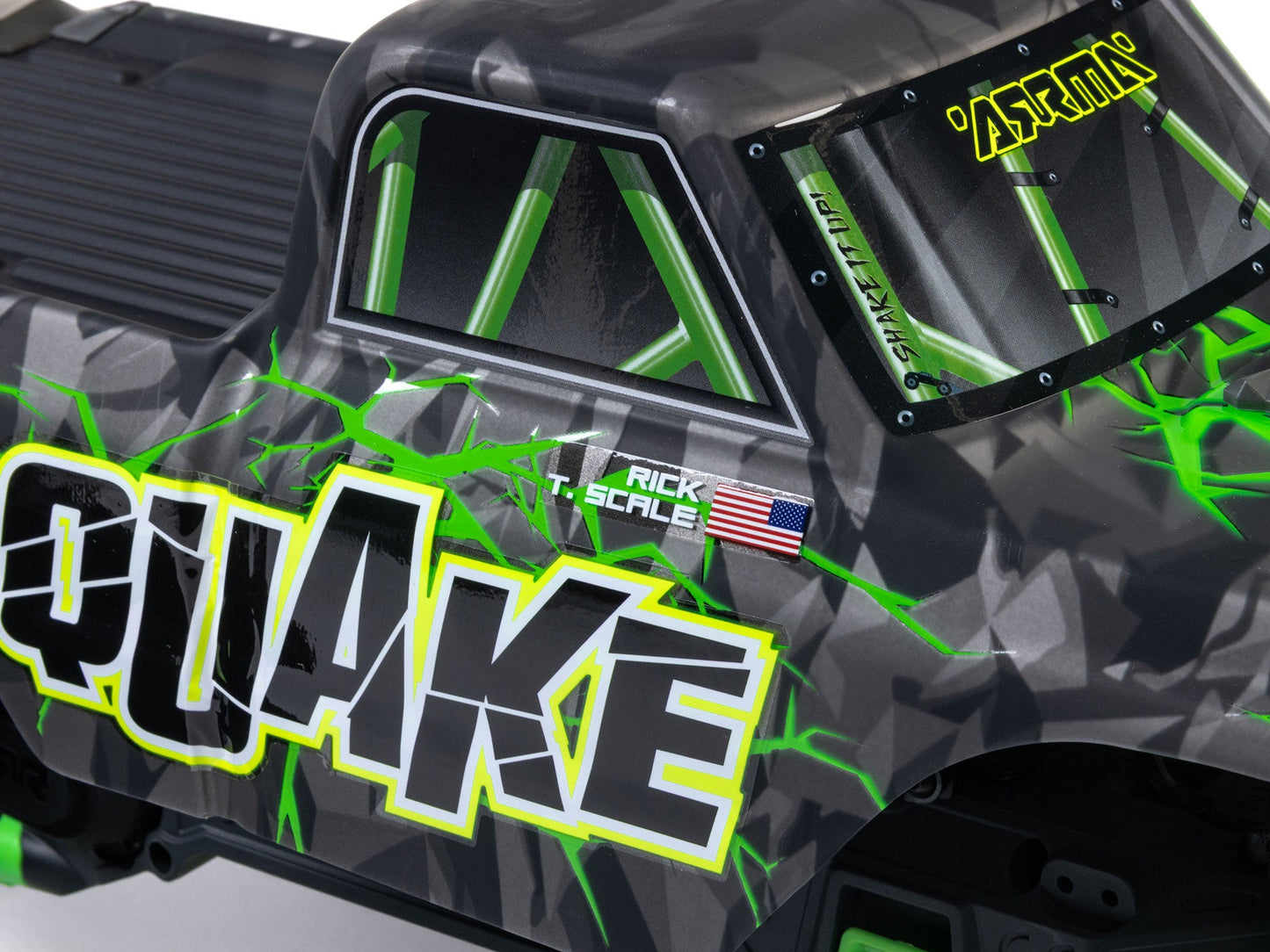 1/10 QUAKE 223S DSC 2WD RTR Brushless Monster Truck, Green