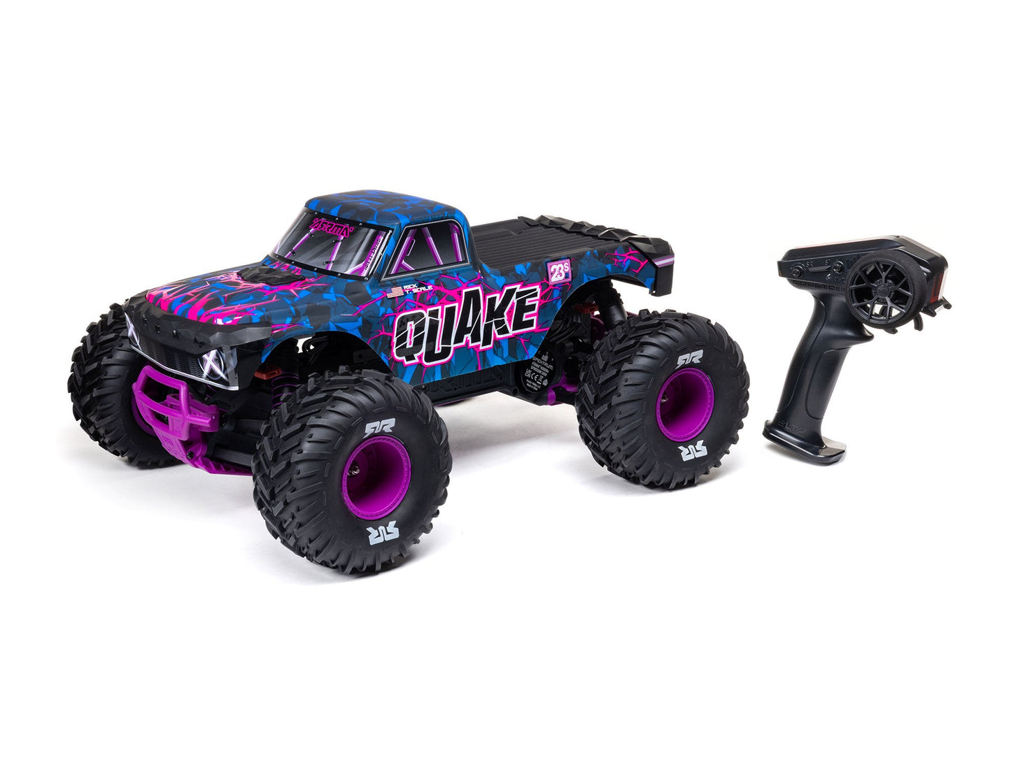 1/10 QUAKE 223S DSC 2WD RTR Brushless Monster Truck, Purple