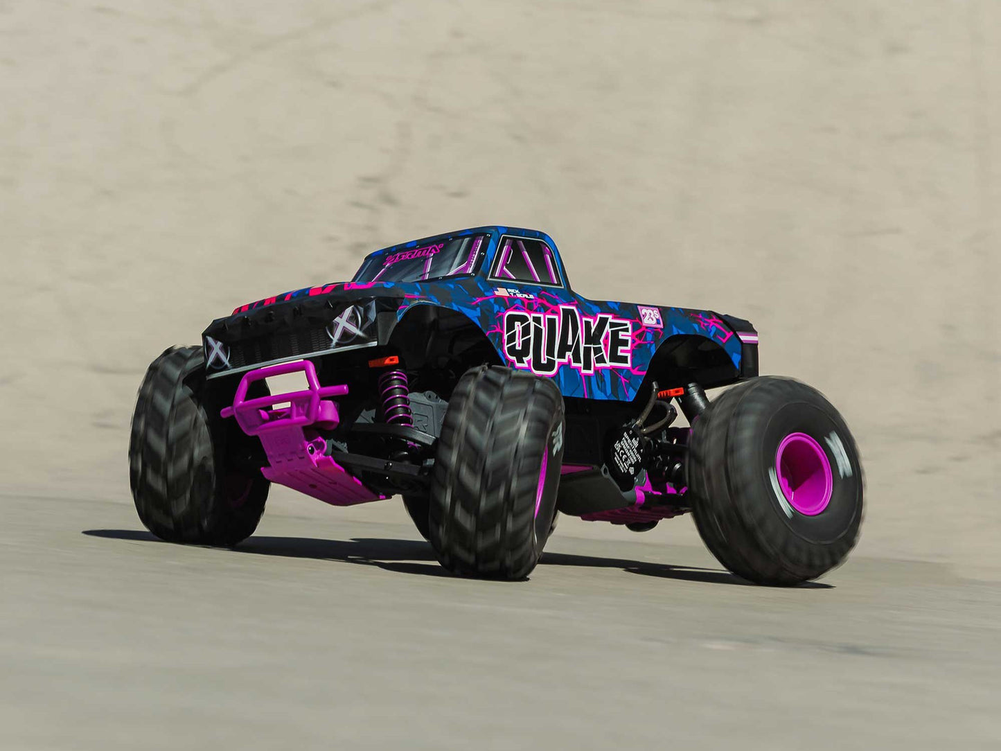 1/10 QUAKE 223S DSC 2WD RTR Brushless Monster Truck, Purple
