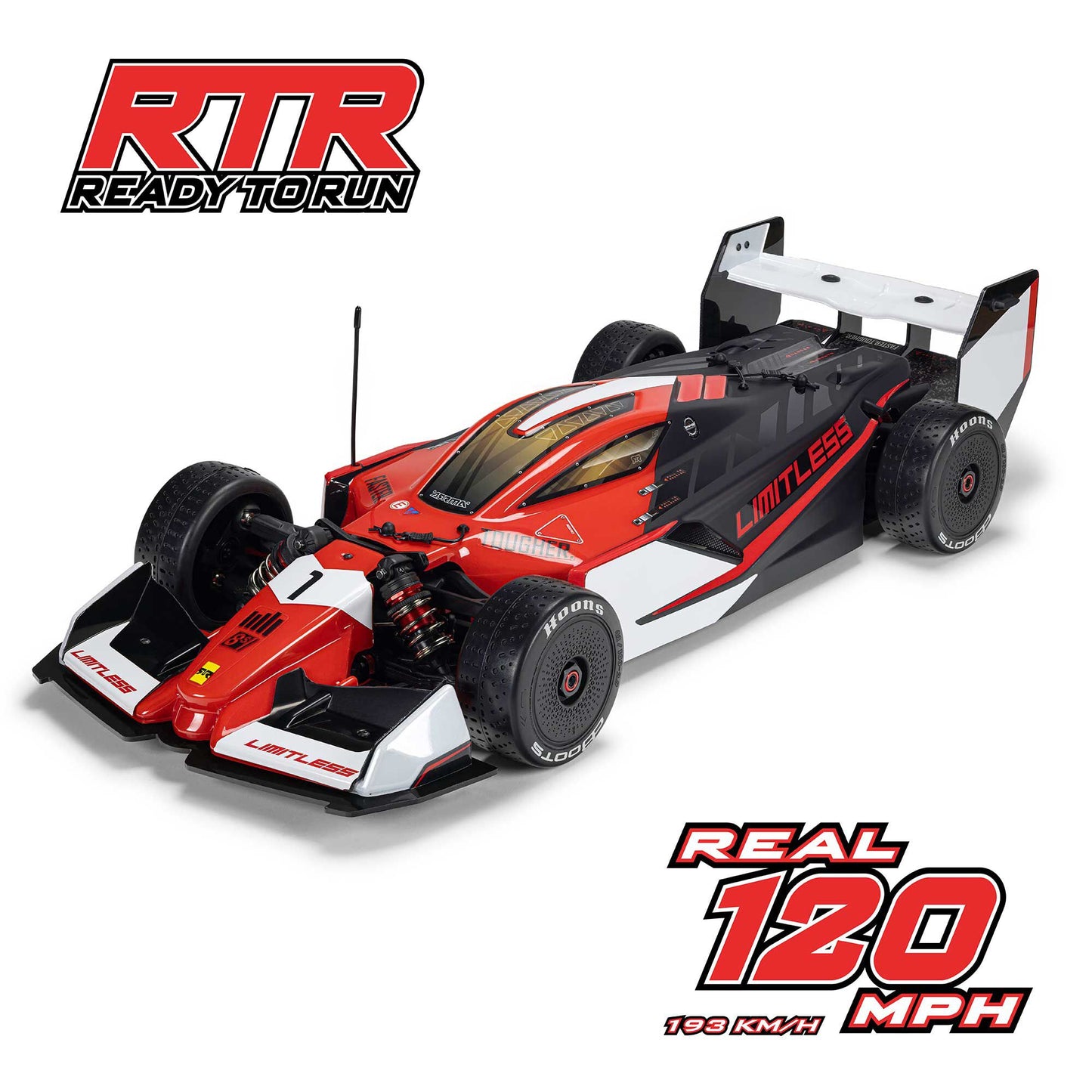 ** PREORDER 05-10-2025 ** 1/7 LIMITLESS 8S AVC 4X4 RTR BLX Street Speed, SPEED MACHINE Red/Black C-ARA7816T1