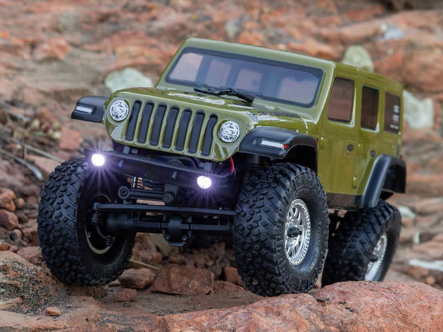 1/24 SCX24 Jeep Wrangler JLU 4WD Rock Crawler RTR Green