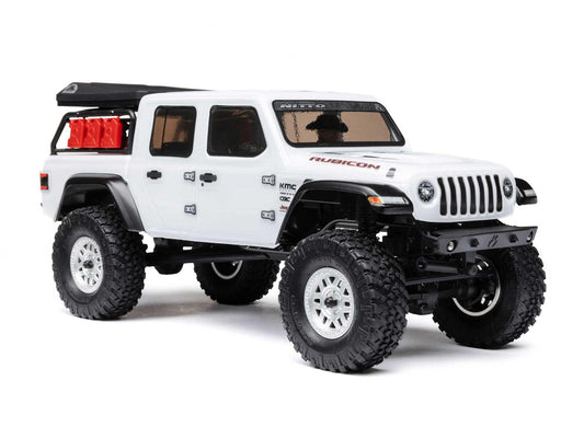 1/24 SCX24 Jeep JT Gladiator 4WD Rock Crawler RTR White