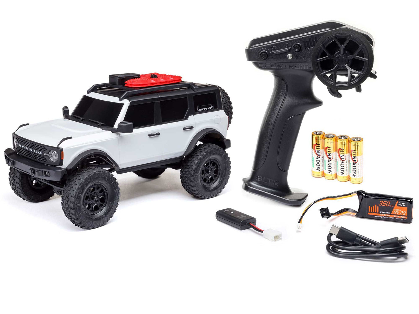 1/24 SCX24 Ford Bronco 4X4 RTR (inc Battery & Charger) White