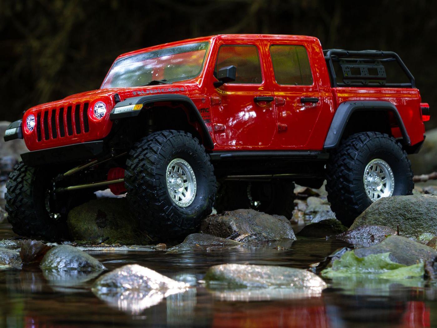 1/10 SCX10III Jeep JT Gladiator 4WD Rock Crawler RTR Red