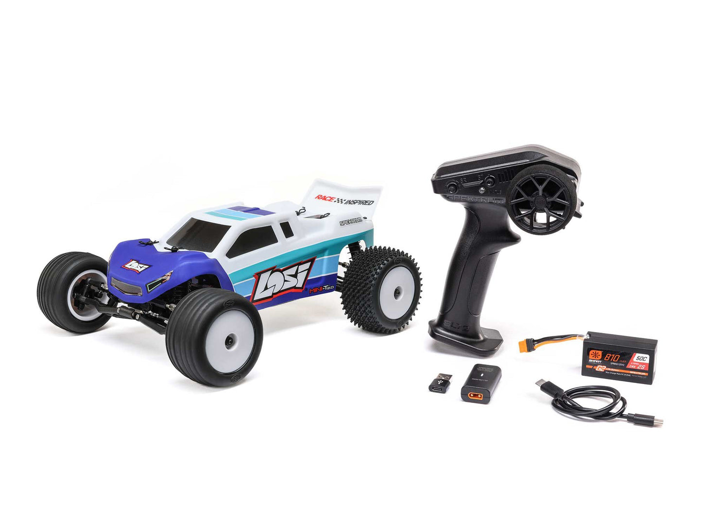1/18 Mini-T 2.0 V2 2WD Stadium Truck Brushless RTR Blue