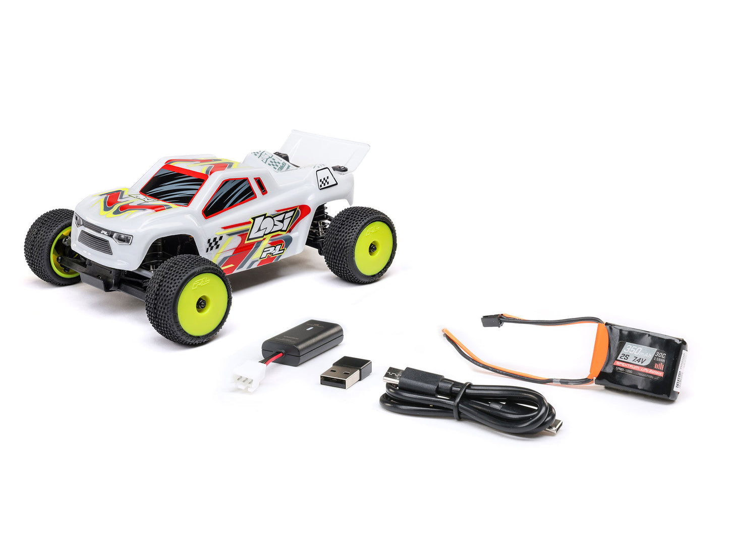 1/28 Micro-T 2WD Stadium Truck RTR White