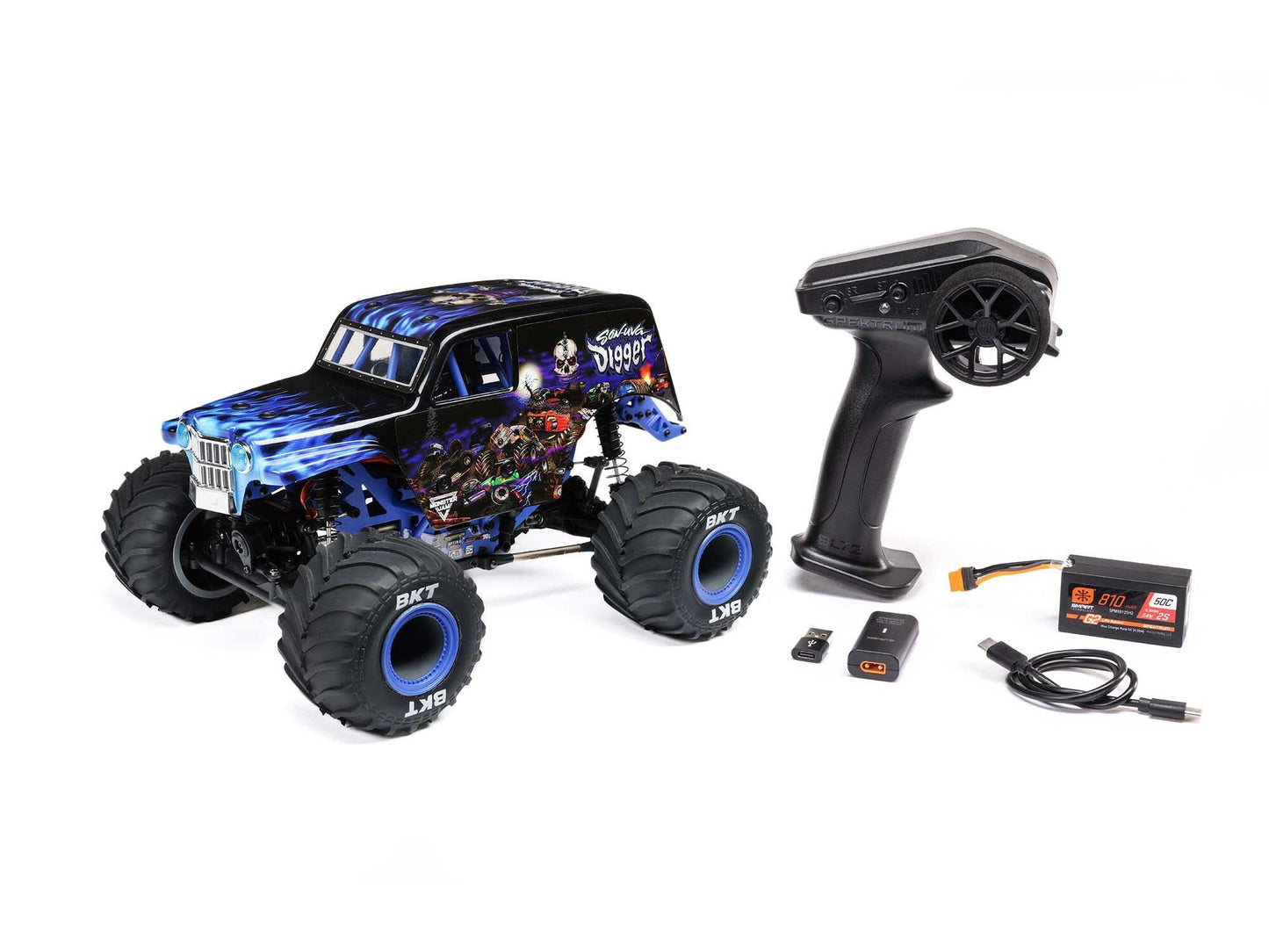 1/18 Mini LMT 4WD Brushed Monster Truck RTR Son-uva Digger