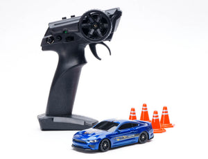 E-ZEE RC 1/43 LIGHTING MUSCLE 4WD DRIFT CAR WITH GYRO - BLUE