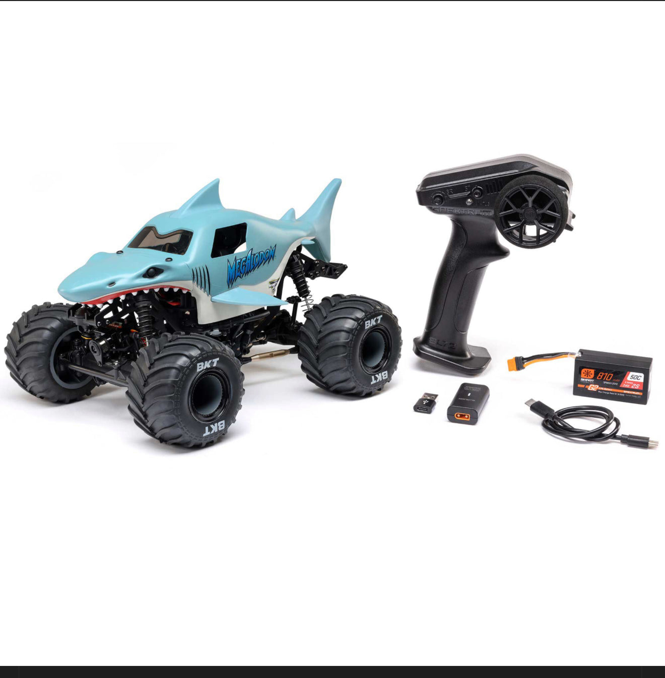 Losi 1/18 Mini LMT Megalodon 2S 4X4 RTR Brushed Monster Truck #C-LOS01026T3