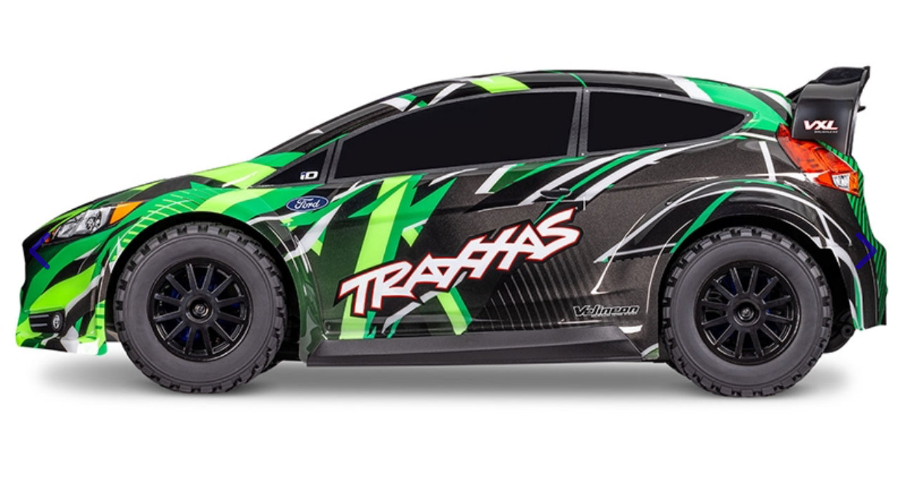 Pre-Order - Traxxas Ford Fiesta ST Rally VXL - Green/Orange w/limited edition T-shirt
