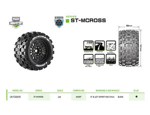 LOUISE RC ST-MCROSS REMOVABLE HEX 17MM 1/8 0" & 1/2" OFFSET