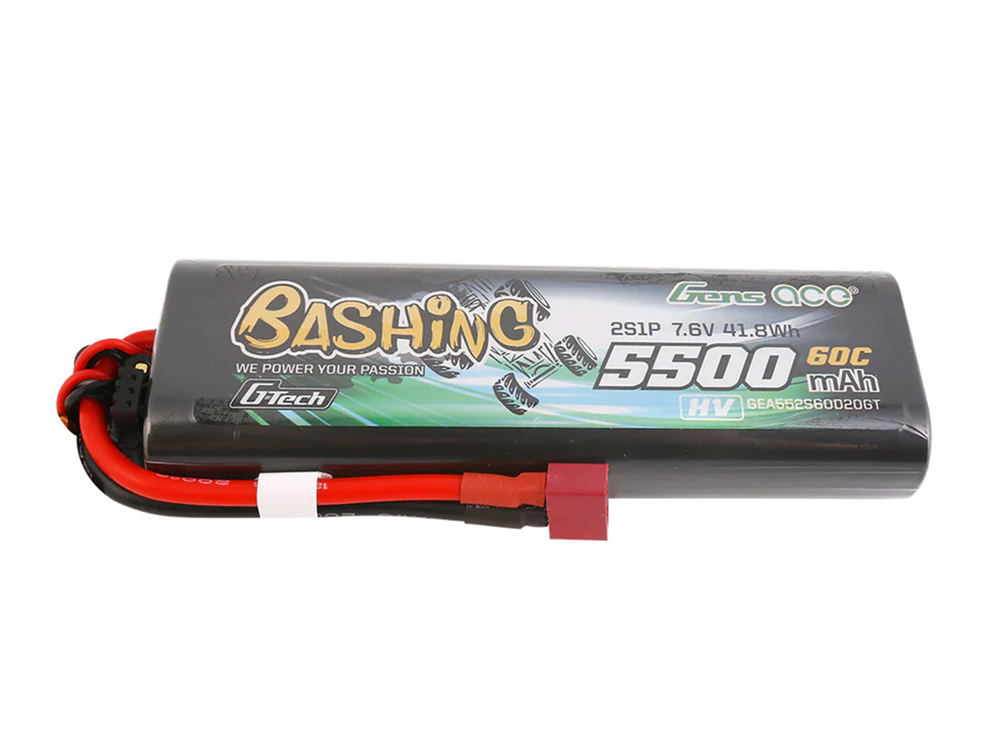 Li-Po G-Tech Car Hard Case HV 2S 7.4V 5500mAh 60C with T-Typ - RC Hobby Product