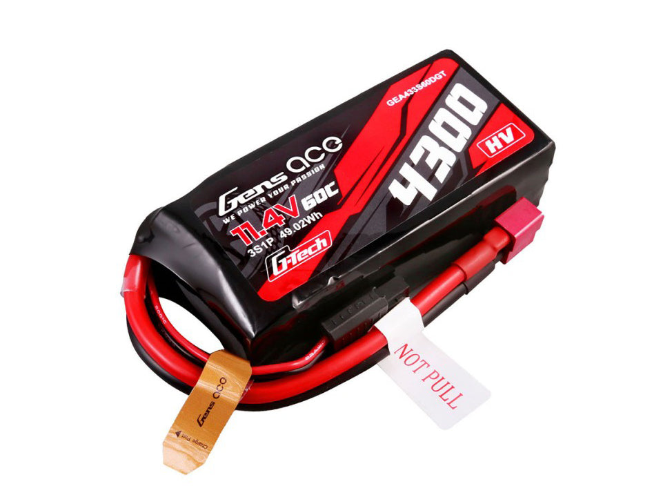 Li-Po Car G-Tech 3S 11.4V 4300mAh 60C with T-Type - RC Hobby Product