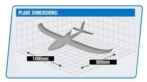 TOP RC T1400 GLIDER RTF WITH FLYSKY 4CH RADIO & GYRO
