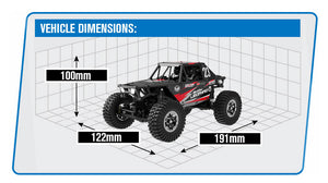 UDI RC UCX24 SNOW LEOPARD 1/24 CRAWLER RTR BRUSHLESS 4WS BLACK