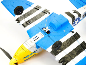 VOLANTEX P-51D MUSTANG V2 BLUE 4CH 400MM BRUSHED W/GYRO RTF