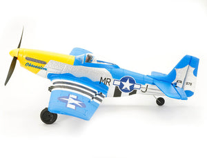 VOLANTEX P-51D MUSTANG V2 BLUE 4CH 400MM BRUSHED W/GYRO RTF