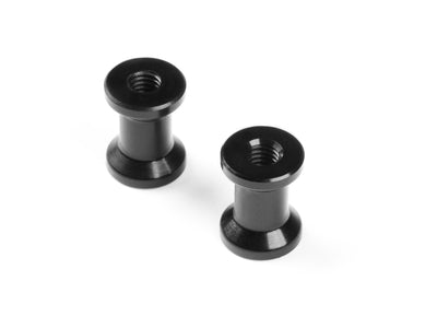 ALU REAR BRACE MOUNT 9MM - BLACK (2) - RC Hobby Product