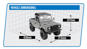RC4WD GELANDE II RTR WITH 2015 LAND ROVER DEFENDER D90 BODY SET (GREY)