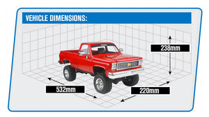 RC4WD TRAIL FINDER 2 LWB RTR WITH CHEVROLET K10 HARD BODY RED