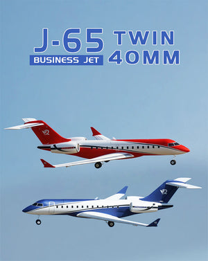 XFLY TWIN 40MM J-65 EDF BUSINESS JET PNP - BLUE