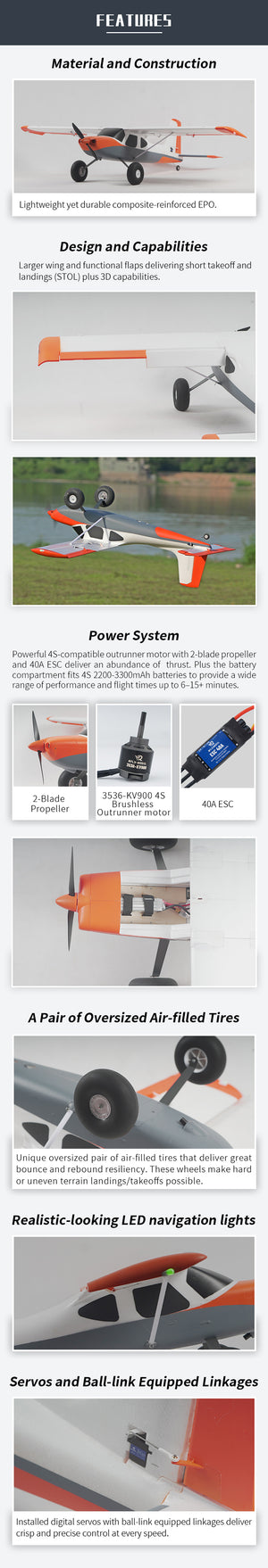 XFLY TASMAN BUSH/TRAINER 1500MM WINGSPAN WITHOUT TX/RX/BATT
