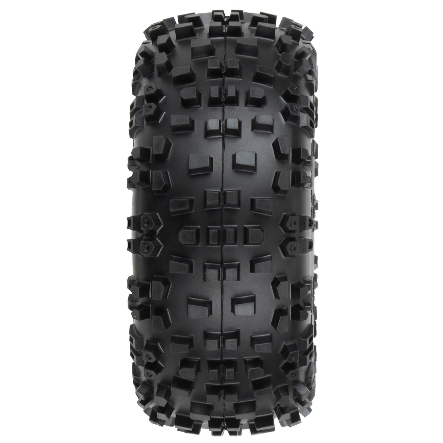 1/10 Badlands Front/Rear 2.8" MT tyres Mounted 12mm Blk Raid