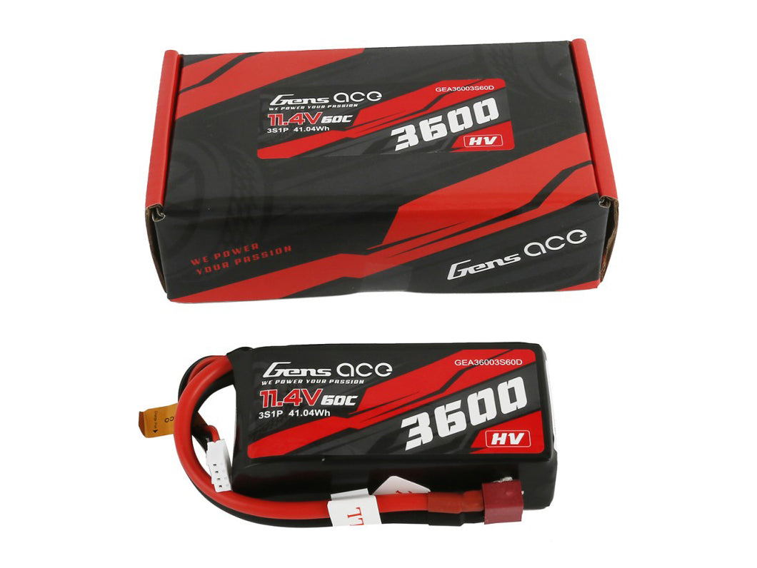 Li-Po HV Car 3S 11.4V 3600mAh 60C with T-Type
