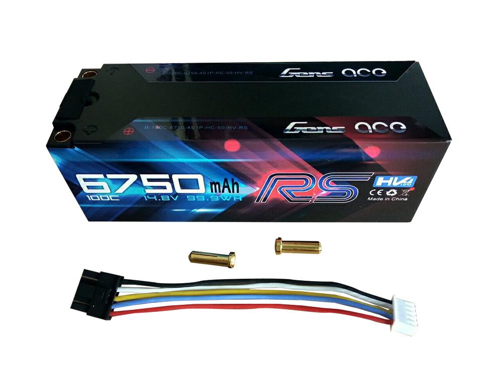 Li-Po Car Hard Case 4S 14.8V 6750mAh 100C with 5mm