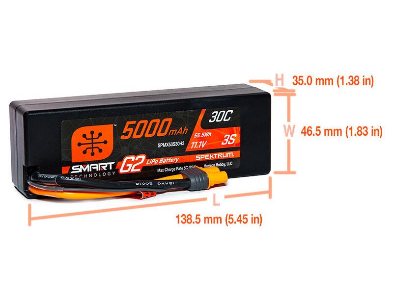 5000mAh 3S 11.1V SMART G2 30C IC3