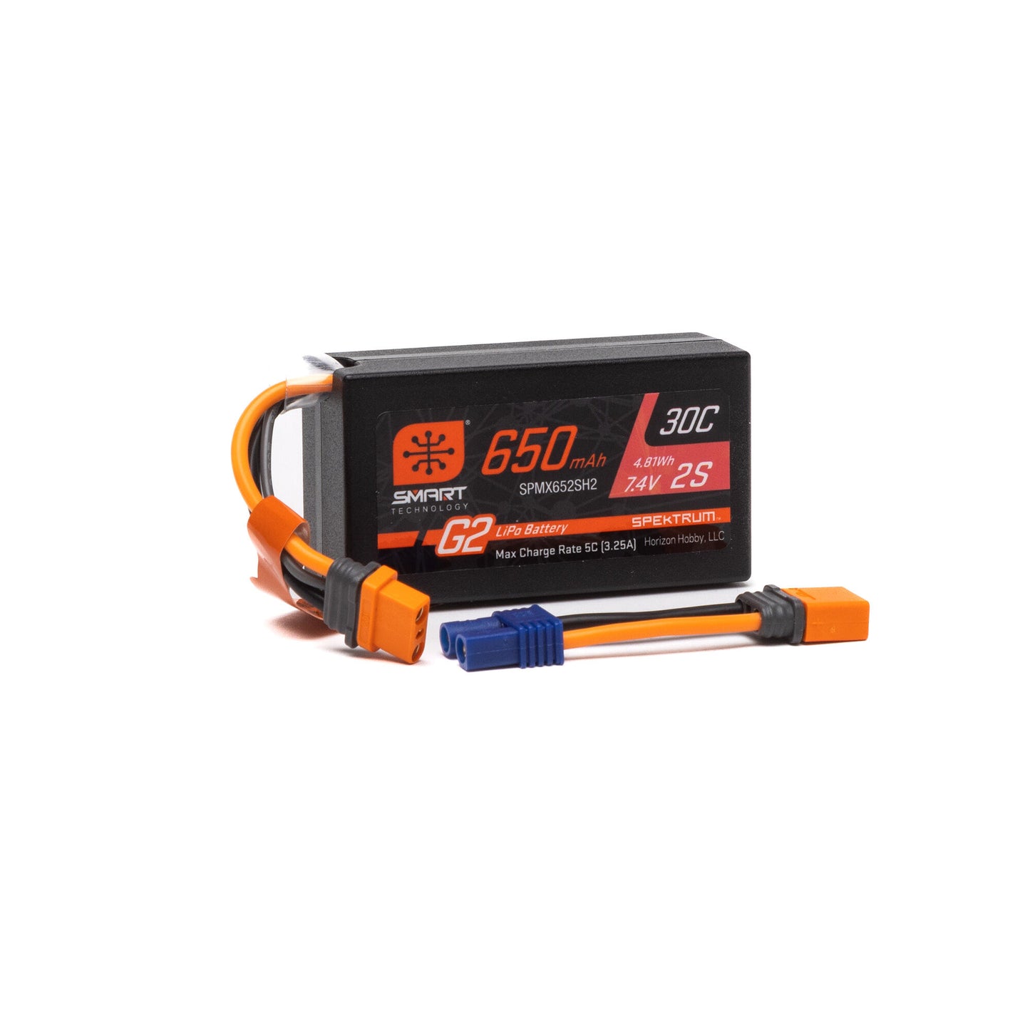 7.4V 650mAh 2S Smart G2 30C LiPo: IC2