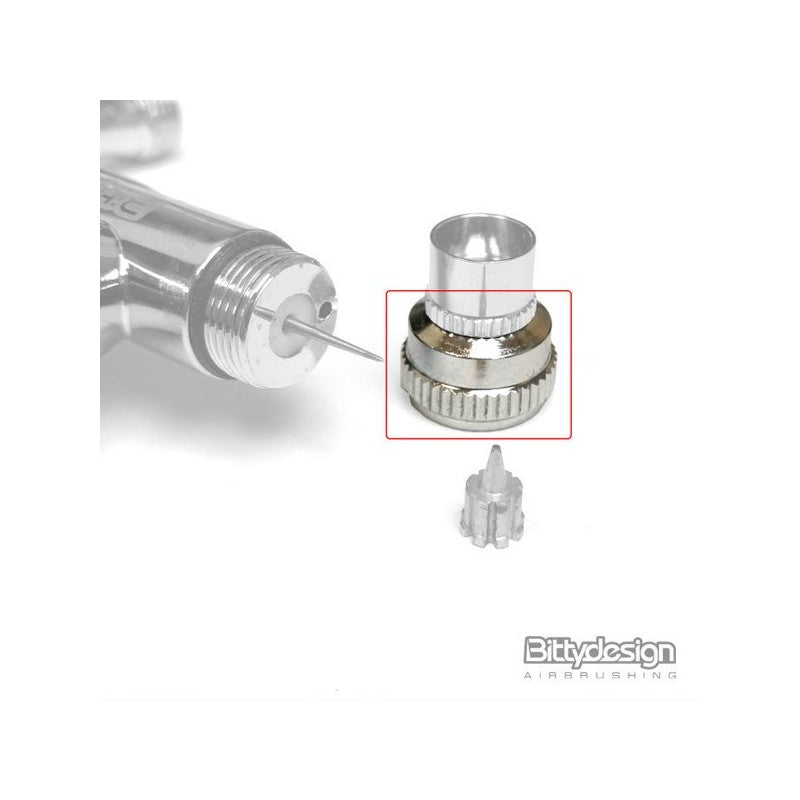 Bittydesign Nozzle Cap option 0.3mm for Caravaggio gravity-feed airbrush dual-action