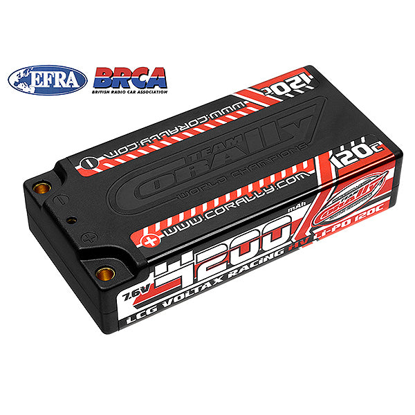 CORALLY VOLTAX 120C LIPO HV BATTERY 4200 MAH 7.6V LP/LCG SHORTY 2S 4MM BULLIT - High-Speed RTR RC Truck
