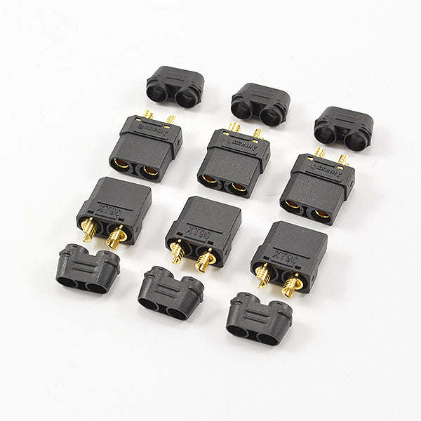 CENTRO XT-90 BLACK FEMALE CONNECTORS (6PC) - RC Hobby Product