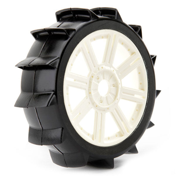 FASTRAX 1/8 PADDLE MOUNTED ON 8-SPOKE WHITE (PR) - RC Hobby Product