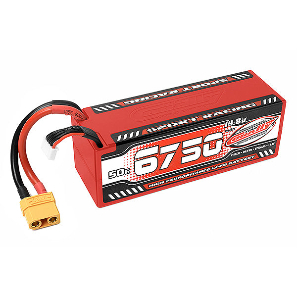 CORALLY SPORT RACING 50C LIPO BATTERY 6750MAH 14.8V STICK 4S HARDWIRE XT90 - High-Speed RTR RC Truck