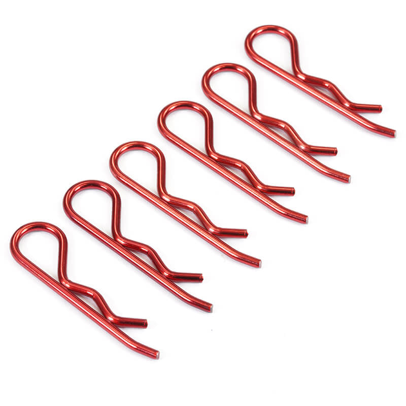 Fastrax Metallic Red Large Clips - RC Hobby Product