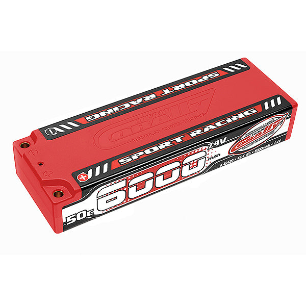 CORALLY SPORT RACING 50C LIPO BATTERY 6000MAH 7.4V STICK 2S 4MM BULLIT - High-Speed RTR RC Truck