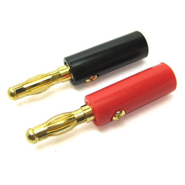 Etronix 4.0mm Gold Connector, Red & Black Banana Plugs - RC Hobby Product