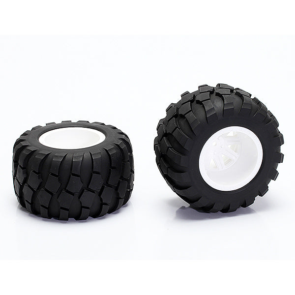 CEN RACING WHEEL & TIRE GLUED (WHITE) - RC Hobby Product